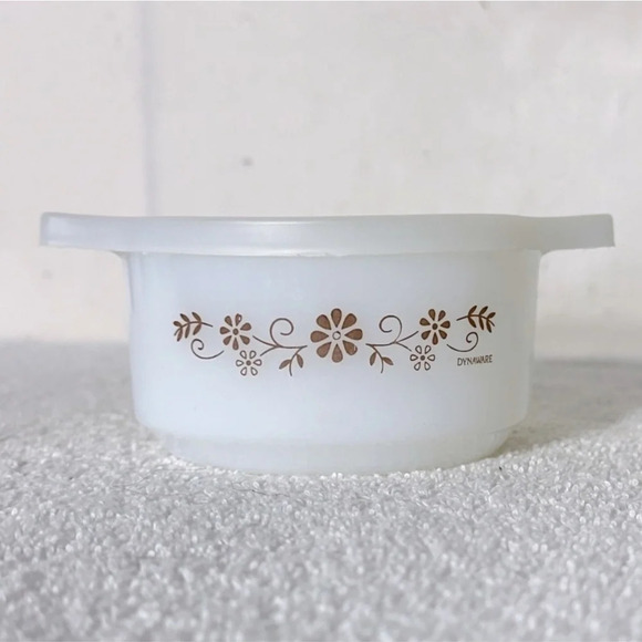 Vintage  Dynaware Termocrisa Custard Cup Mini Casserole Dish W Plastic Lid - Picture 1 of 12